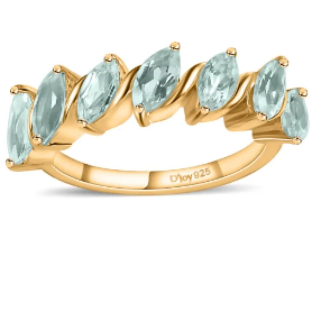 Sky Blue Topaz 7 Stone Ring